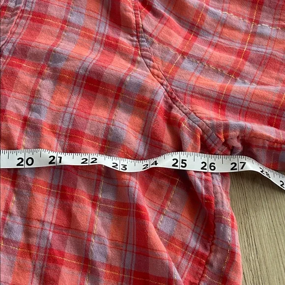 NWT Natural Life Plaid Button-Up Blouse - Picture 7 of 9
